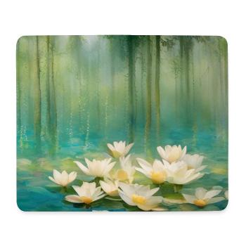 Seerosen - Mousepad (Querformat) - Weiß - Vorne