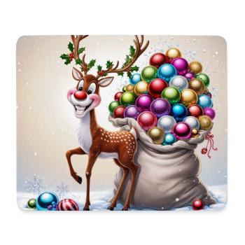 Süßes Rentier - Mousepad (Querformat) - Weiß - Vorne