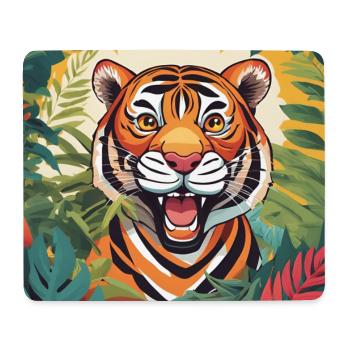 Lebendiger Dschungeltiger Illustration - Mousepad (Querformat) - Weiß - Vorne