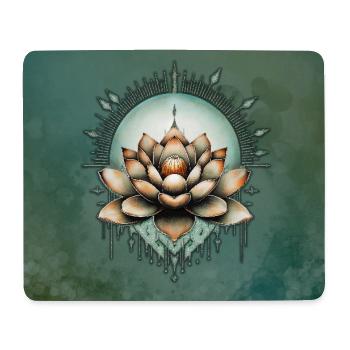 Meditative Eleganz. Exquisite Lotusblüte - Mousepad (Querformat) - Weiß - Vorne