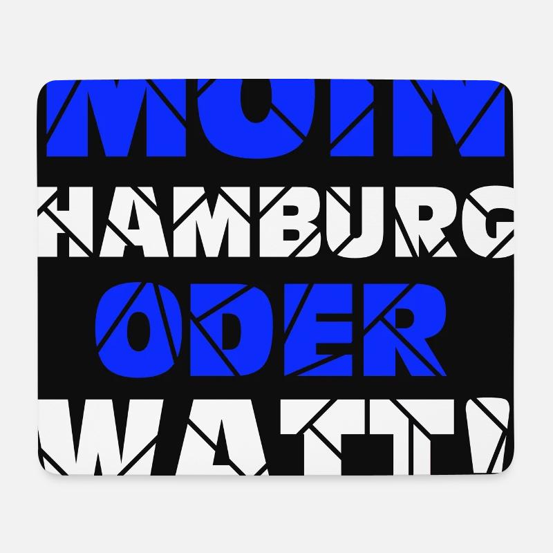 Hamburg , Moin oder watt (25) - Mousepad (Querformat) - Weiß