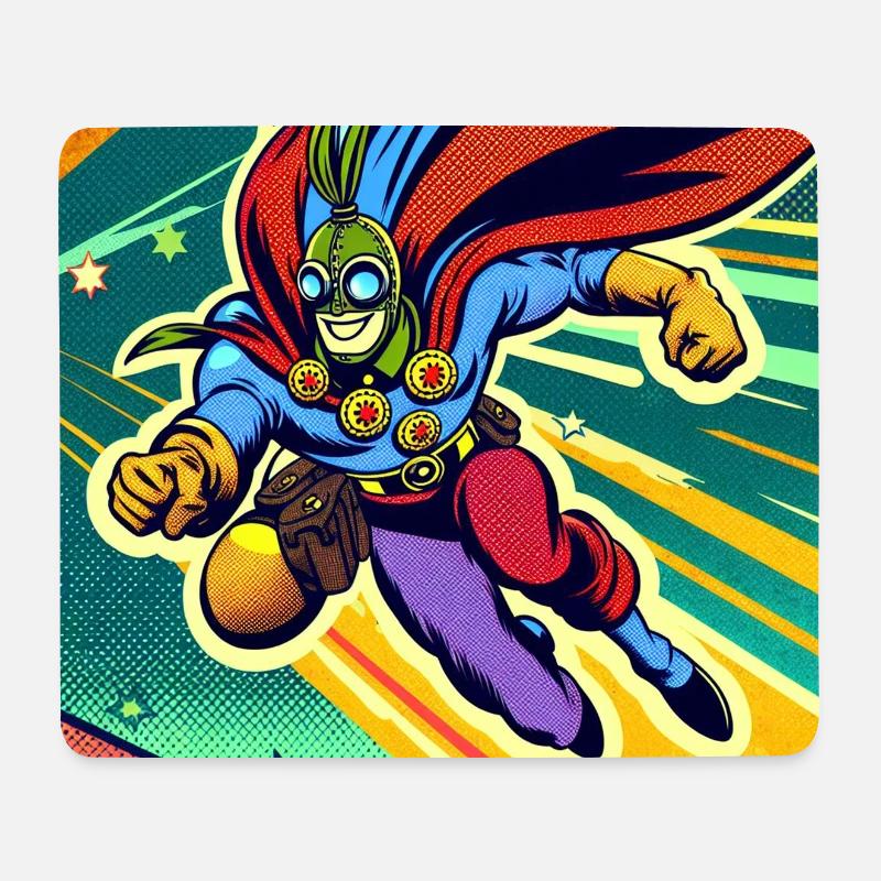 Superheld - Mousepad (Querformat) - Weiß