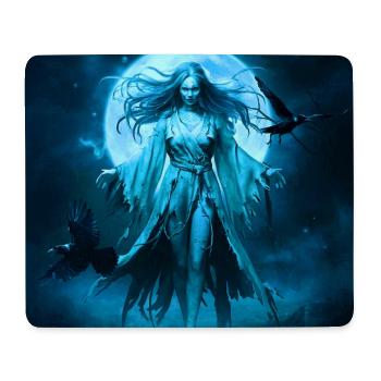 Todesfee, Kolkrabe, Monde - Mousepad (Querformat) - Weiß - Vorne