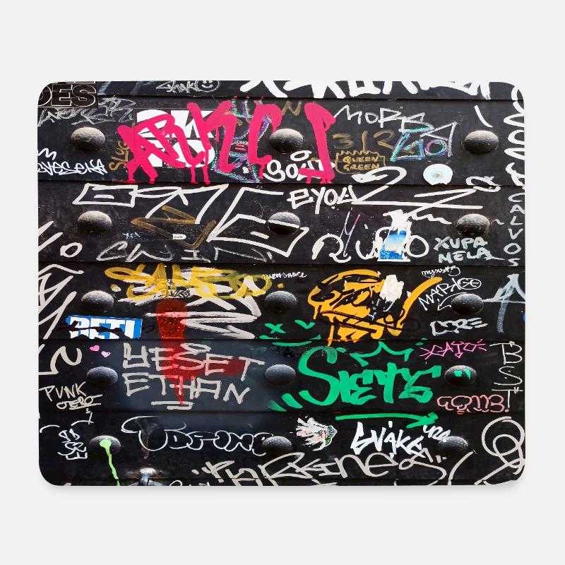 Verrückte bunte Schriften - Mousepad (Querformat) - Weiß