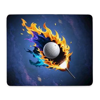 Flaming Intensity: The golf ball in action. - Mouse Pad (horizontal) - white - Front