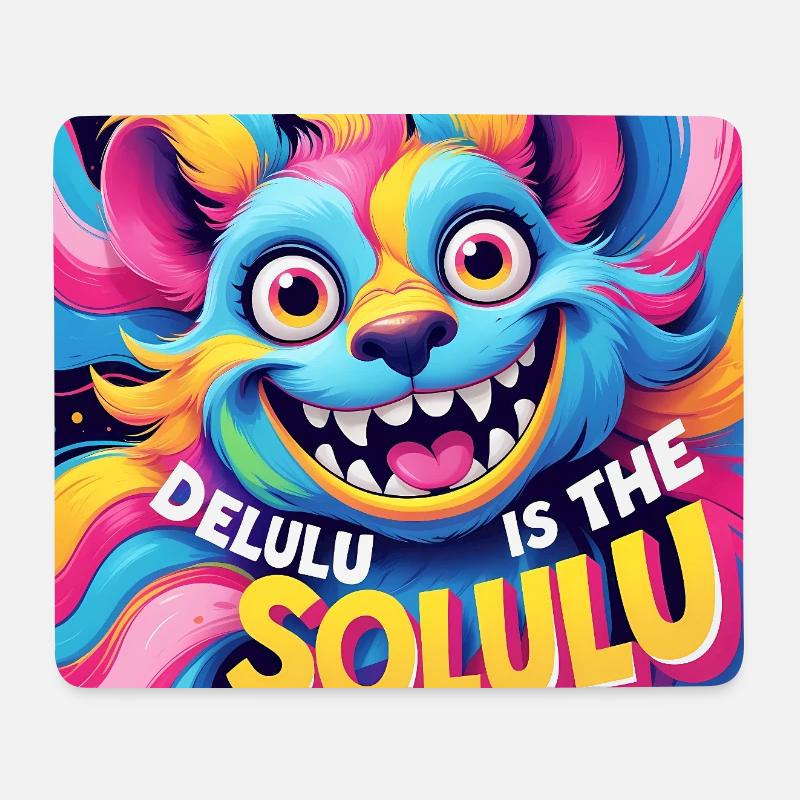 Delulu is the Solulu - Mouse Pad (horizontal) - white