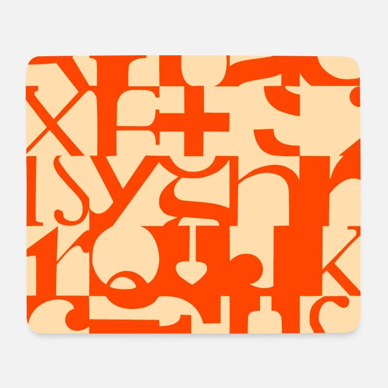 Letterkacheln - Mousepad (Querformat) - Weiß