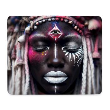Divinité Africaine - Tapis de souris (format paysage) - blanc - Devant