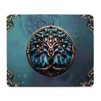 City in the shade of the lush tree of life - Mouse Pad (horizontal) - white - Front
