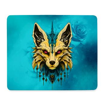 Der mystische Fuchskopf, edel und geheimnisvoll. - Mousepad (Querformat) - Weiß - Vorne