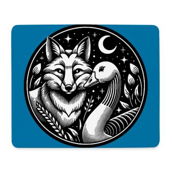 Fox and Goose Friendship Friends Forever - Mouse Pad (horizontal) - white - Front