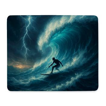 Storm Surfer - Surfen auf riesiger Welle - Mousepad (Querformat) - Weiß - Vorne