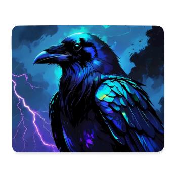 Elektrische Nacht Raben Kunst - Mousepad (Querformat) - Weiß - Vorne