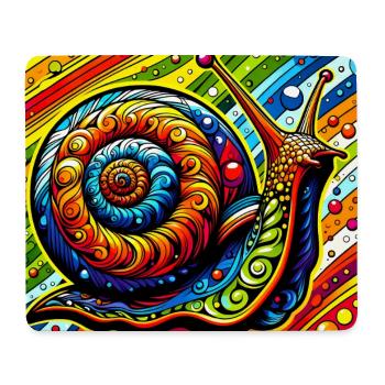Schnecke - Mousepad (Querformat) - Weiß - Vorne