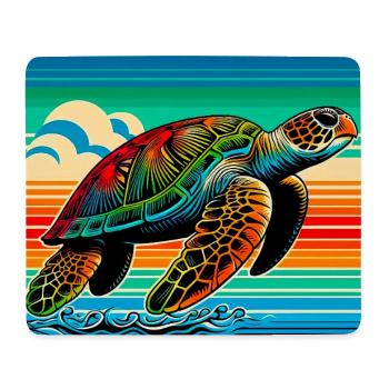 Schildkröte - Mousepad (Querformat) - Weiß - Vorne