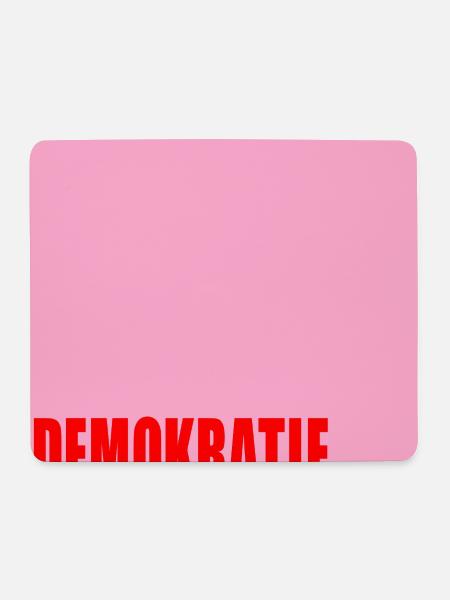 Politik Demokratie Herz - Mousepad (Querformat) - Weiß