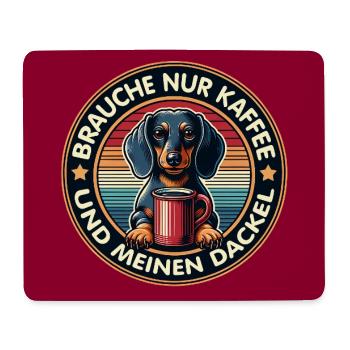 Dog design dachshund with coffee cup - Mouse Pad (horizontal) - white - Front