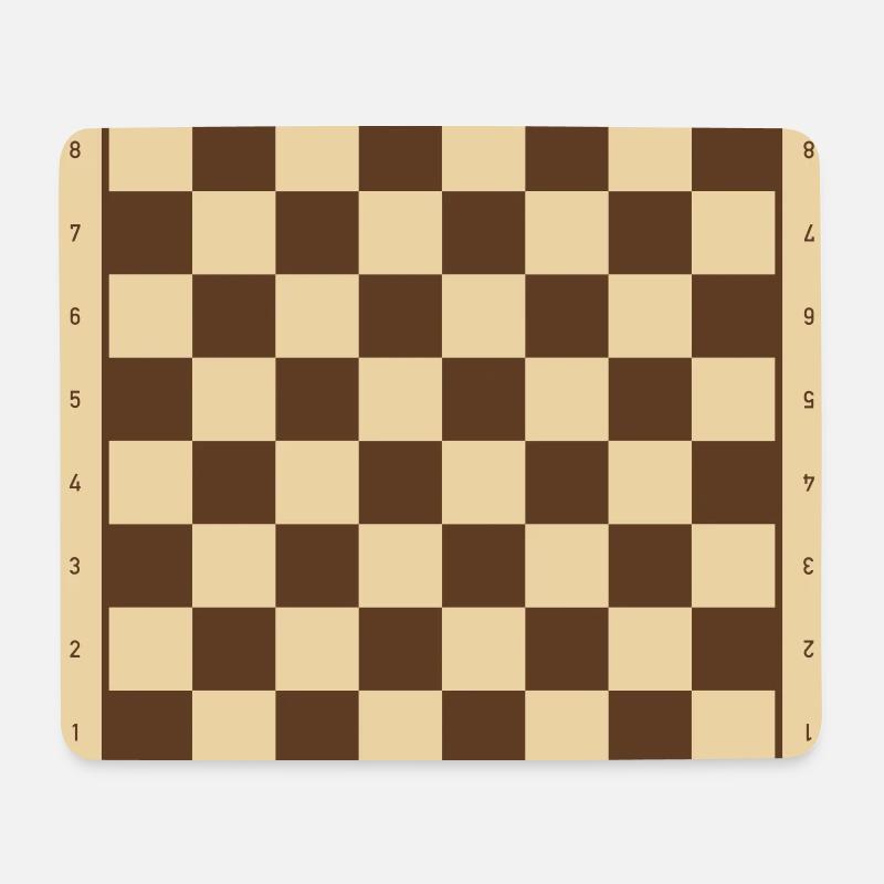 Klassisches Schachbrett Design - Mousepad (Querformat) - Weiß