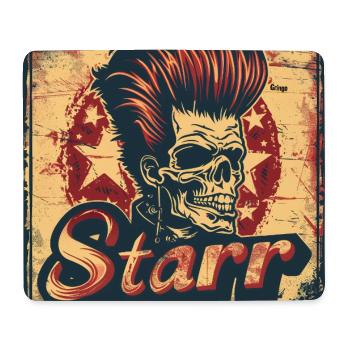 Illustration de skull au style punk rock - Tapis de souris (format paysage) - blanc - Devant