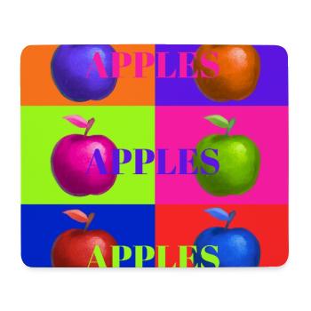 Pop Art Apple Collage Design - Tapis de souris (format paysage) - blanc - Devant