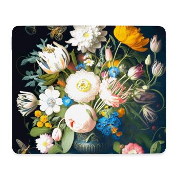 Bouquet de papillons baroque flamand - Tapis de souris (format paysage) - blanc - Devant