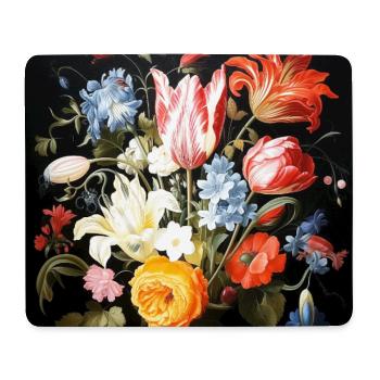 Bouquet de fleurs de style baroque Maîtres anciens flamands - Tapis de souris (format paysage) - blanc - Devant