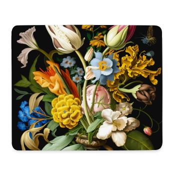 Floral bouquet with a variety of flowers and colours - Mouse Pad (horizontal) - white - Front