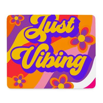 Just_vibing - Mousepad (Querformat) - Weiß - Vorne