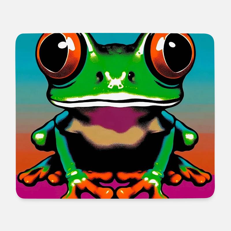 Frosch - Mousepad (Querformat) - Weiß