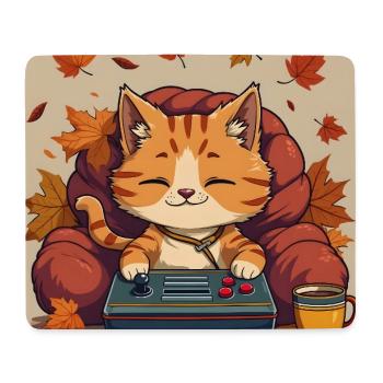 Gaming Cat - Mousepad (Querformat) - Weiß - Vorne
