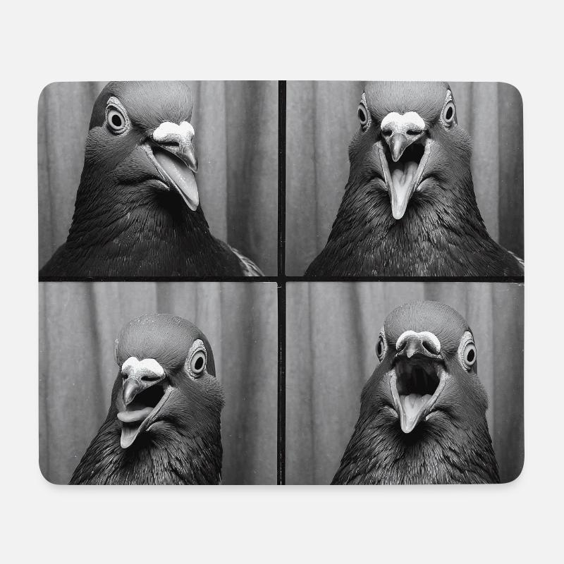 Lustig Taube Fotobox - Mousepad (Querformat) - Weiß
