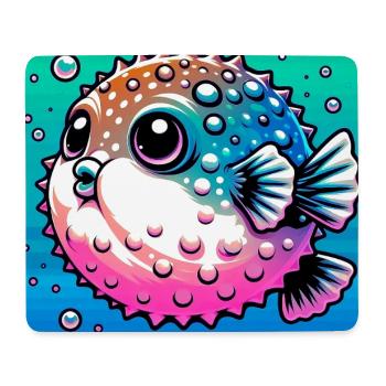 Kugelfisch - Mousepad (Querformat) - Weiß - Vorne