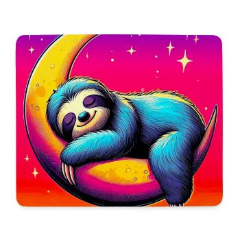 La paresse dort sur la Lune - Tapis de souris (format paysage) - blanc - Devant