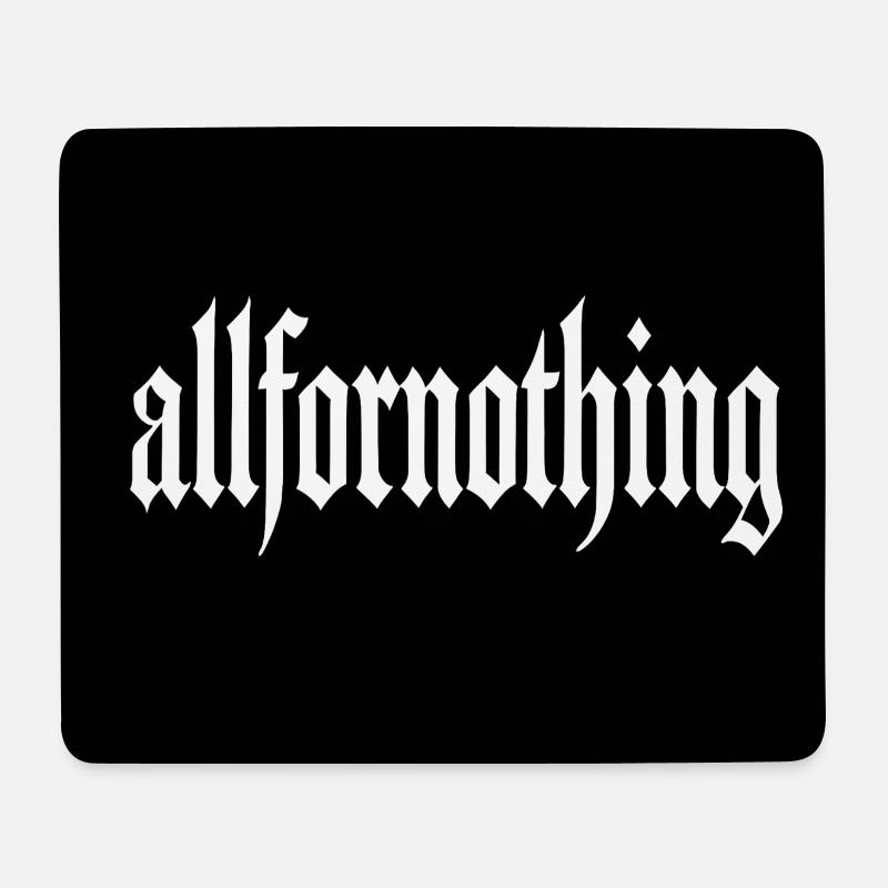 Allfornothing Gothic Wortmarke - Mousepad (Querformat) - Weiß