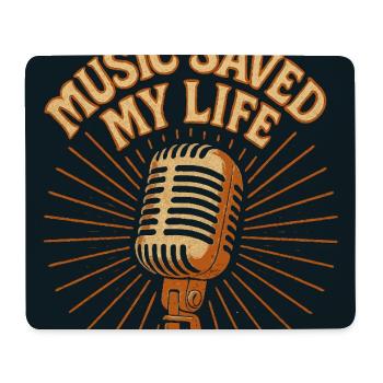 Retro Musik T-Shirt im Vintage-Stil - Mousepad (Querformat) - Weiß - Vorne