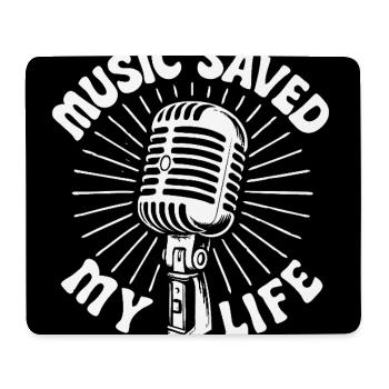 Retro Musik T-Shirt im Vintage-Stil - Mousepad (Querformat) - Weiß - Vorne