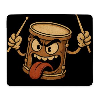 Aggressive Drum Monster - Mouse Pad (horizontal) - white - Front