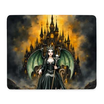 Winged sorceress before castle - Mouse Pad (horizontal) - white - Front