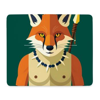 HUMAN FOX – Baby & Kinder - Mousepad (Querformat) - Weiß - Vorne