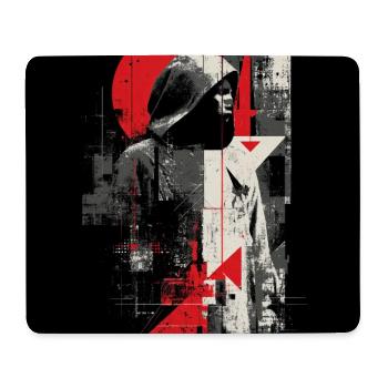 Geometrischer Schatten Hoodie - Mousepad (Querformat) - Weiß - Vorne