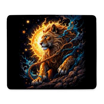 Sonnenlöwe mit Monden und Ausblitzen - Mousepad (Querformat) - Weiß - Vorne