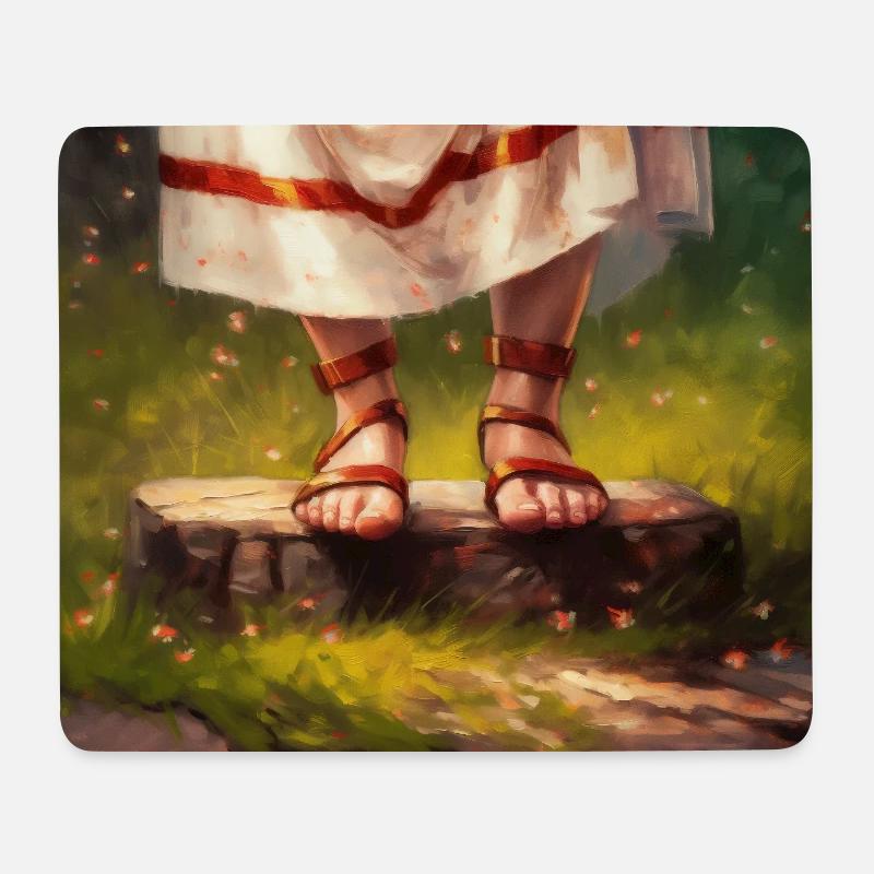 Sommersockel - Mousepad (Querformat) - Weiß