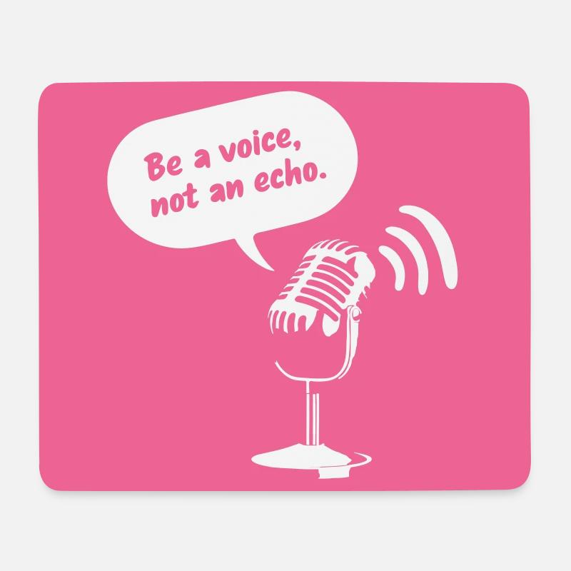 Sois une voix, pas un écho - Tapis de souris (format paysage) - blanc