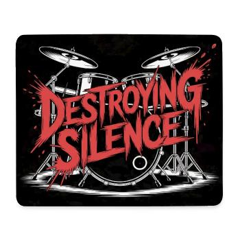 Destroying Silence Drum Graffiti - Mouse Pad (horizontal) - white - Front