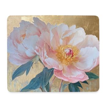 Goden Elegante Rosa Pfingstrose Blumen - Mousepad (Querformat) - Weiß - Vorne