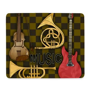 Musikinstrumente - Mousepad (Querformat) - Weiß - Vorne
