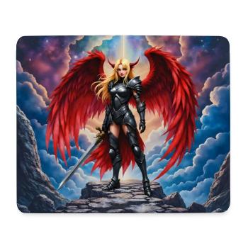 Guerrier Ailé en armure rouge - Tapis de souris (format paysage) - blanc - Devant