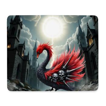 Gotischer Phönix mit Totenköpfen - Mousepad (Querformat) - Weiß - Vorne