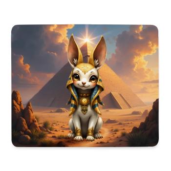 Lapin égyptien dans la pyramide - Tapis de souris (format paysage) - blanc - Devant