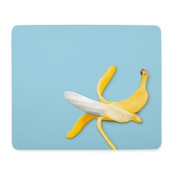 Banana Slip Humour Drôle Décor Minimaliste - Tapis de souris (format paysage) - blanc - Devant